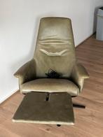 Comfortabele fauteuil met voetensteun, Ophalen, Gebruikt, Leer, 75 tot 100 cm