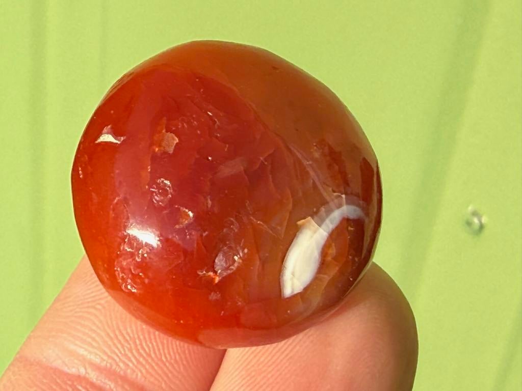 Carneool edelsteen broekzaksteen trommelsteen mineralen G, Ophalen of Verzenden, Mineraal