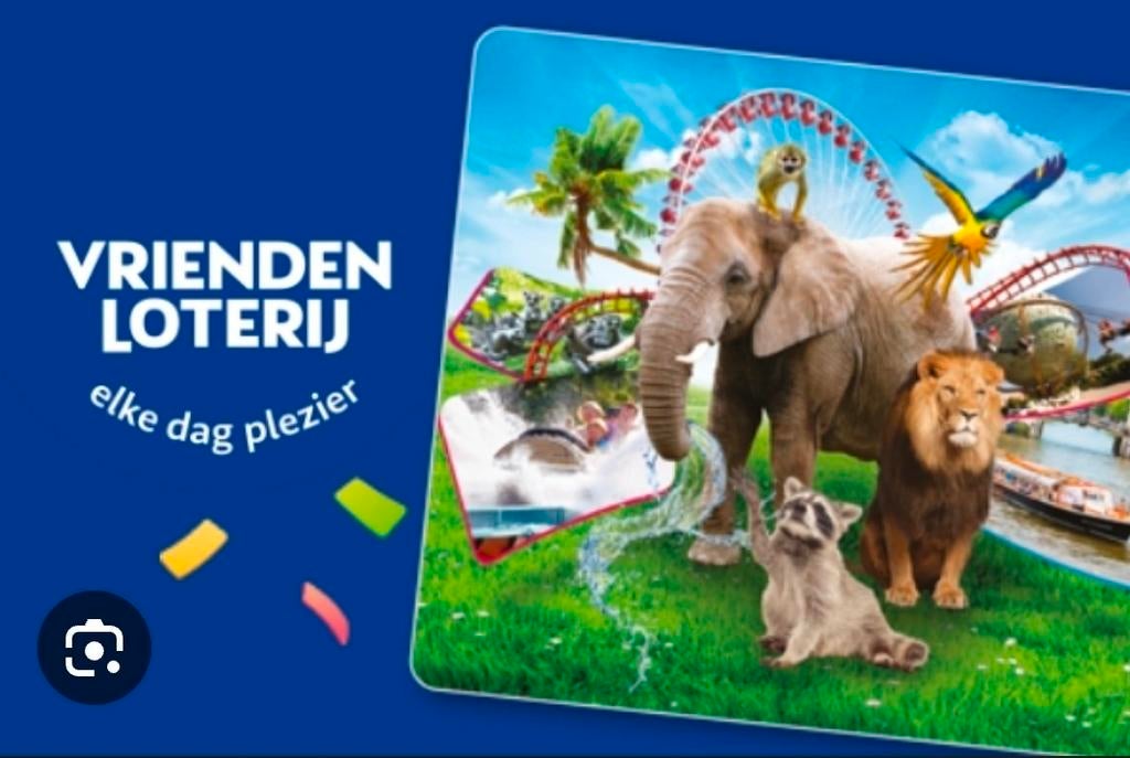 Vriendenloterij uitstapje naar keuze voor 4 personen, Tickets en Kaartjes, Drie personen of meer, Ticket of Toegangskaart