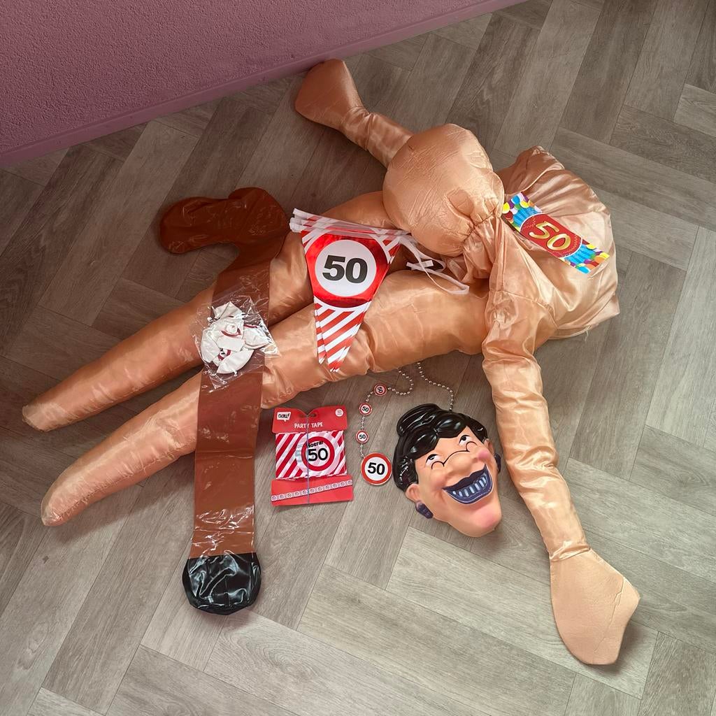 Sarah pop set – compleet met accessoires & ballonnen, Hobby en Vrije tijd, Feestartikelen, Ophalen of Verzenden, Gebruikt, Feestartikel