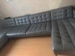Ikea modulaire leren hoekbank / lounge bank grijs, Ophalen of Verzenden, Zo goed als nieuw