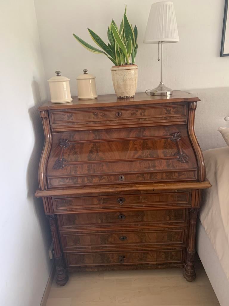 Antieke Secretaire met schuifklep, Huis en Inrichting, Kasten | Secretaires, Gebruikt, Ophalen
