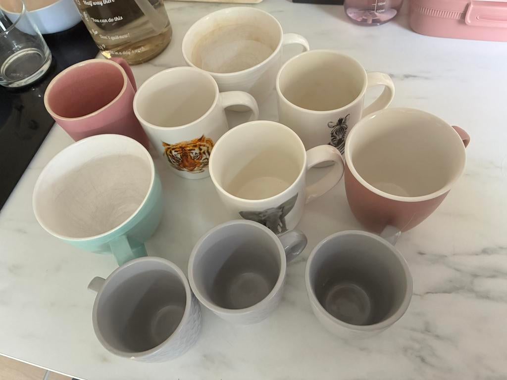 Gratis mokken/kopjes, Ophalen, Overige materialen, Gebruikt, Rond