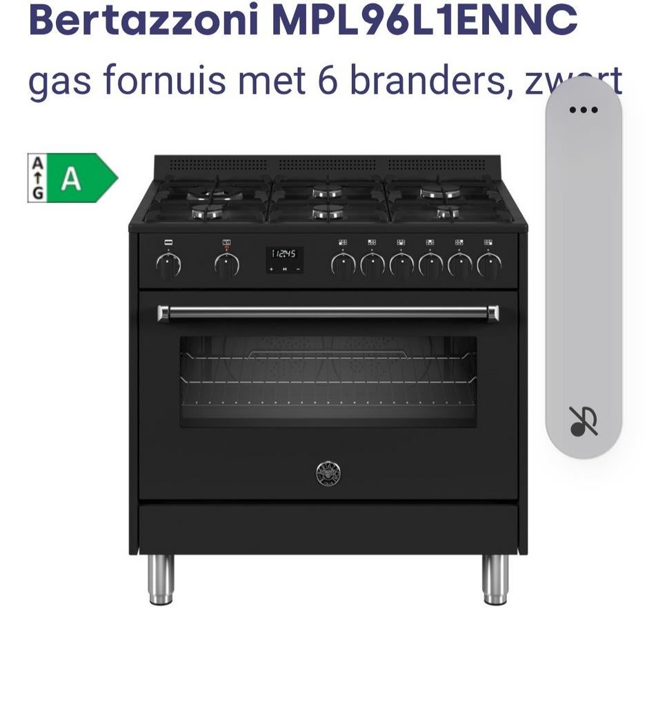 Bertazzoni 6 pits gasfornuis met elektrische oven., Ophalen, 60 cm of meer, Zo goed als nieuw, Gas