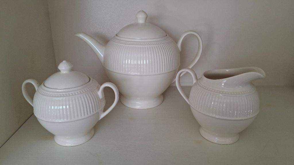 Wedgwood Windsor koffie/theepot en roomstel, Overige typen, Ophalen of Verzenden, Zo goed als nieuw, Wedgwood