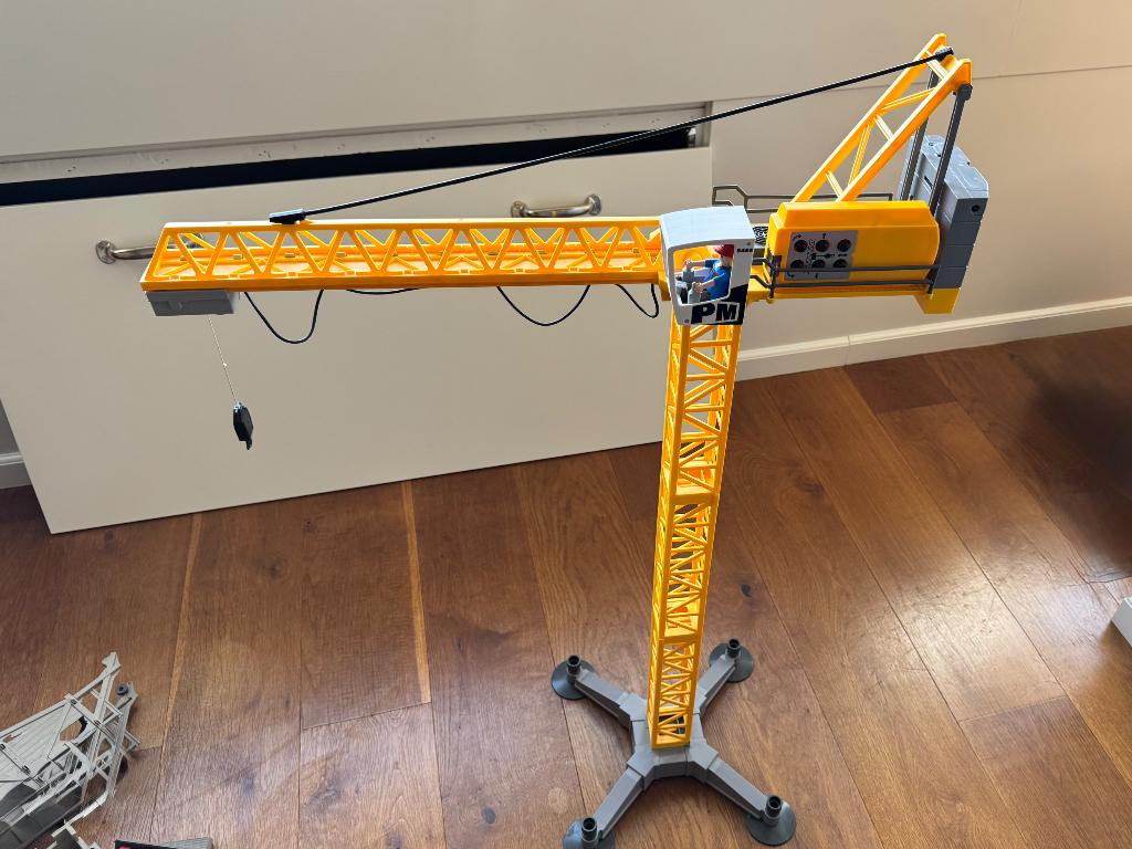 Playmobil Grote hijskraan met afstandsbediening, Kinderen en Baby's, Speelgoed | Playmobil, Ophalen, Zo goed als nieuw, Complete set