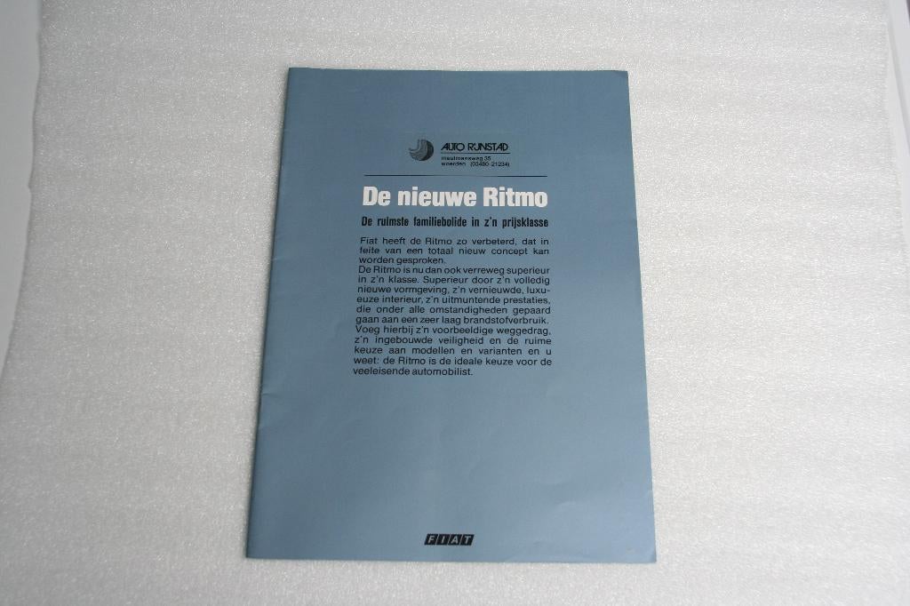 Folder Fiat Ritmo (10-1983) (67), Ophalen of Verzenden, Nieuw, Overige merken