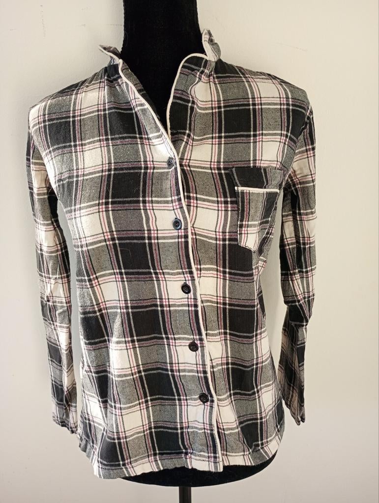 Hema pyjama blouse maat S geruit, Hema, Ophalen of Verzenden, Zo goed als nieuw, Maat 36 (S)