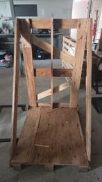 Gratis houten pallet met ondersteuning 90x80x125 cm, Ophalen