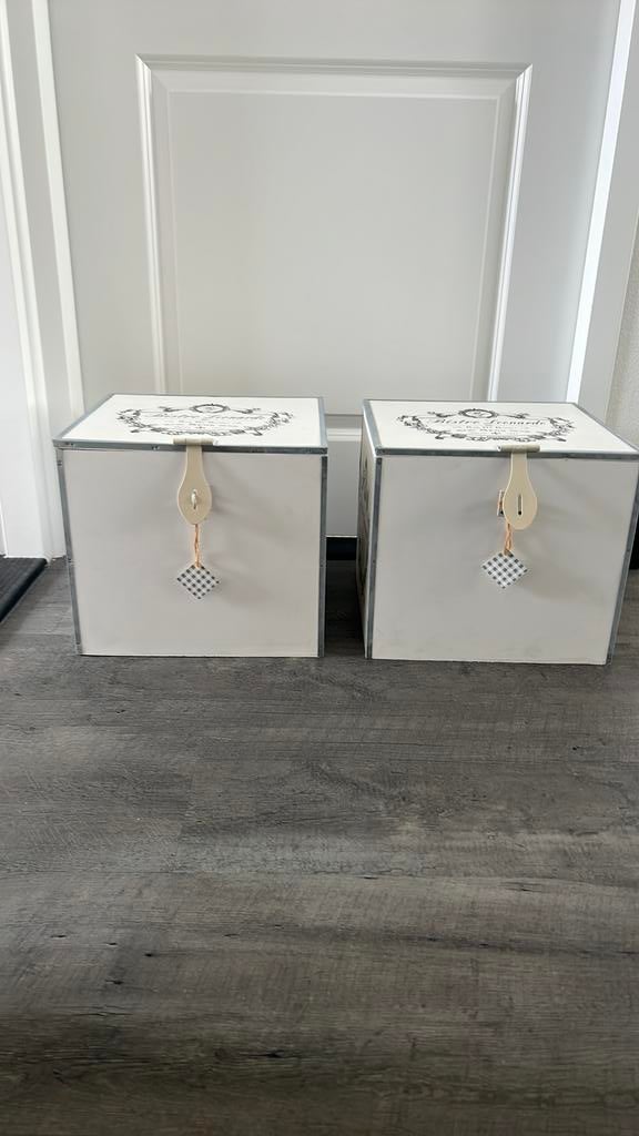 2 houten kistjes voor de sier en om wat in op te bergen, Ophalen, Gebruikt, Minder dan 50 cm, Minder dan 50 cm