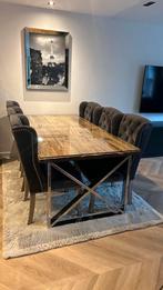 Richmond houten eettafel met luxe stoelen, Huis en Inrichting, Ophalen, 200 cm of meer, 50 tot 100 cm, Zo goed als nieuw