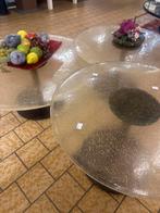 Set van 3 glazen vintage bladtafels - Modern design, Minder dan 55 cm, Gebruikt, -, -