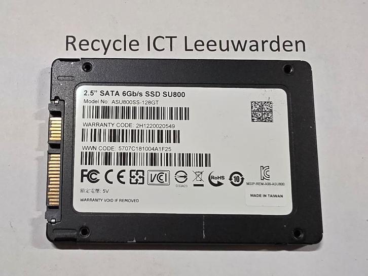 Adata 128gb laptop ssd hdd hardeschijf su800, Computers en Software, Harde schijven, Gebruikt, Laptop, Intern, SSD, SATA, Ophalen of Verzenden