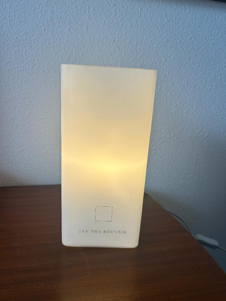 Vintage ICE CUBE lamp JAN DES BOUVRIE, Ophalen of Verzenden, Zo goed als nieuw, Glas, Minder dan 50 cm