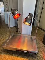 RVS Warmhoudplaat Scholl 80x60cm met Warmtelamp, Ophalen of Verzenden, Gebruikt