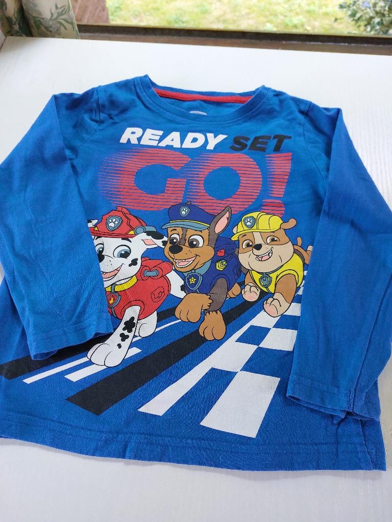 2 longsleeves,  lange mouw, mt. 104 en 104-110, Kinderen en Baby's, Kinderkleding | Maat 104, Gebruikt, Niclelodeon, Ophalen of Verzenden