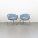 1 B&B Italia stoel Blauw stof Nieuw slede onderstel, Huis en Inrichting, Stoelen, Niet ingevuld, Drie, Blauw, Niet ingevuld