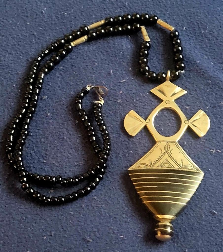 Tuareg Berber collier met Kruis van Agadez Sahara Marokko, Verzenden