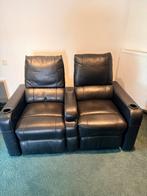 Luxe dubbele bioscoopstoelen met koeling en afstandsbedienin, Gebruikt, Twee, Zwart, Leer