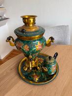 Russische samovar met theepot en dienblad, Antiek en Kunst, Ophalen