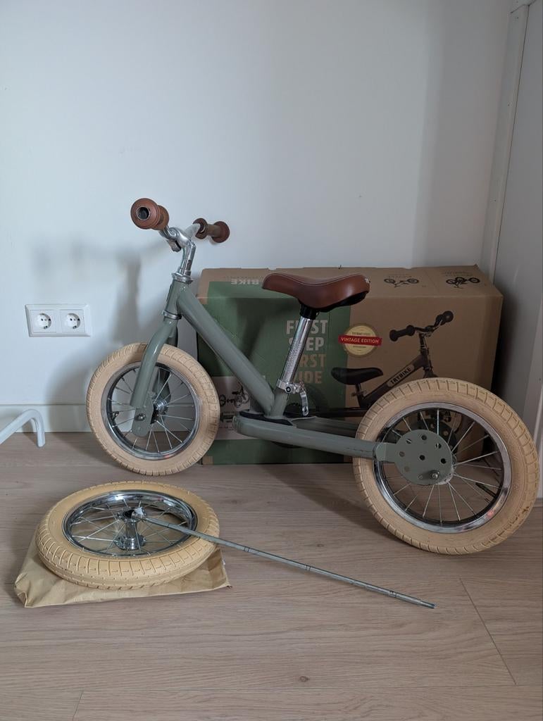 TriBike 3-wieler naar loopfiets 2-in-1 - Vintage Editie, Ophalen, Zo goed als nieuw, Loopfiets