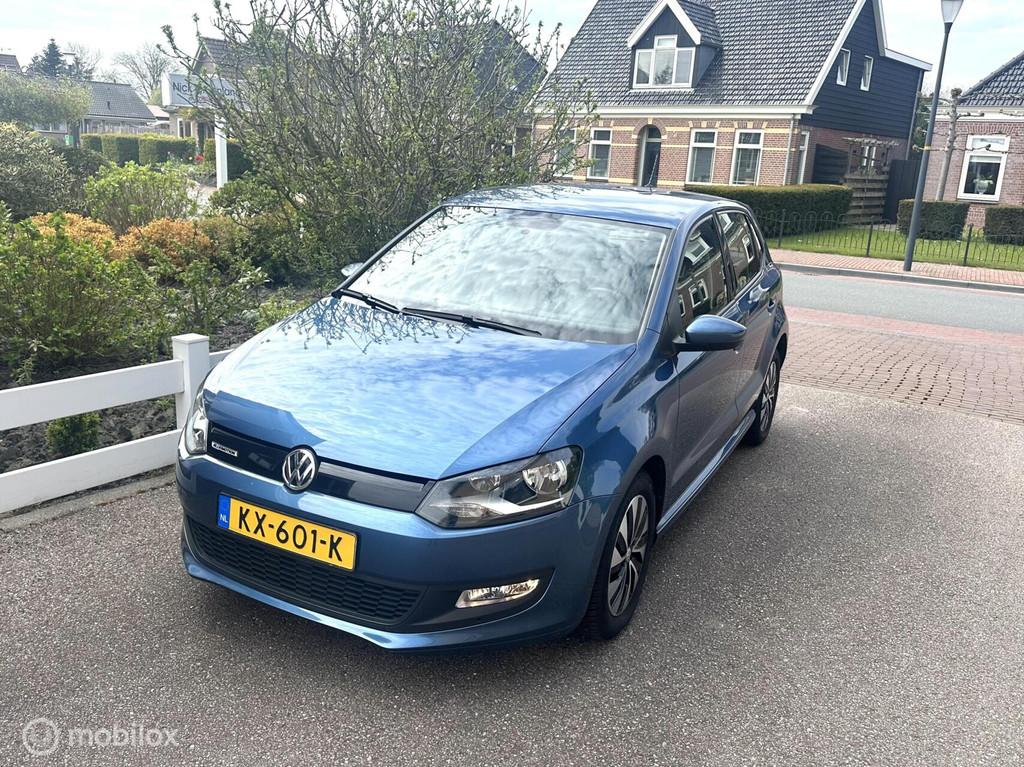 Volkswagen Polo 1.0 95PK BlueMotion CARPLAY AIRCO CRUISE CON, Voorwielaandrijving, 95 pk, Met garantie (alle), Blauw