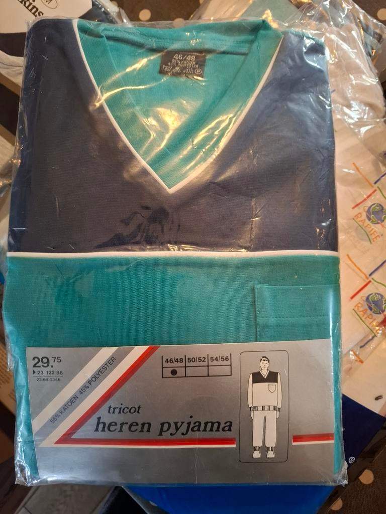 Nieuwe HEMA heren tricot pyjama maat 46/48, Ophalen of Verzenden, Nieuw, Maat 46 (S) of kleiner