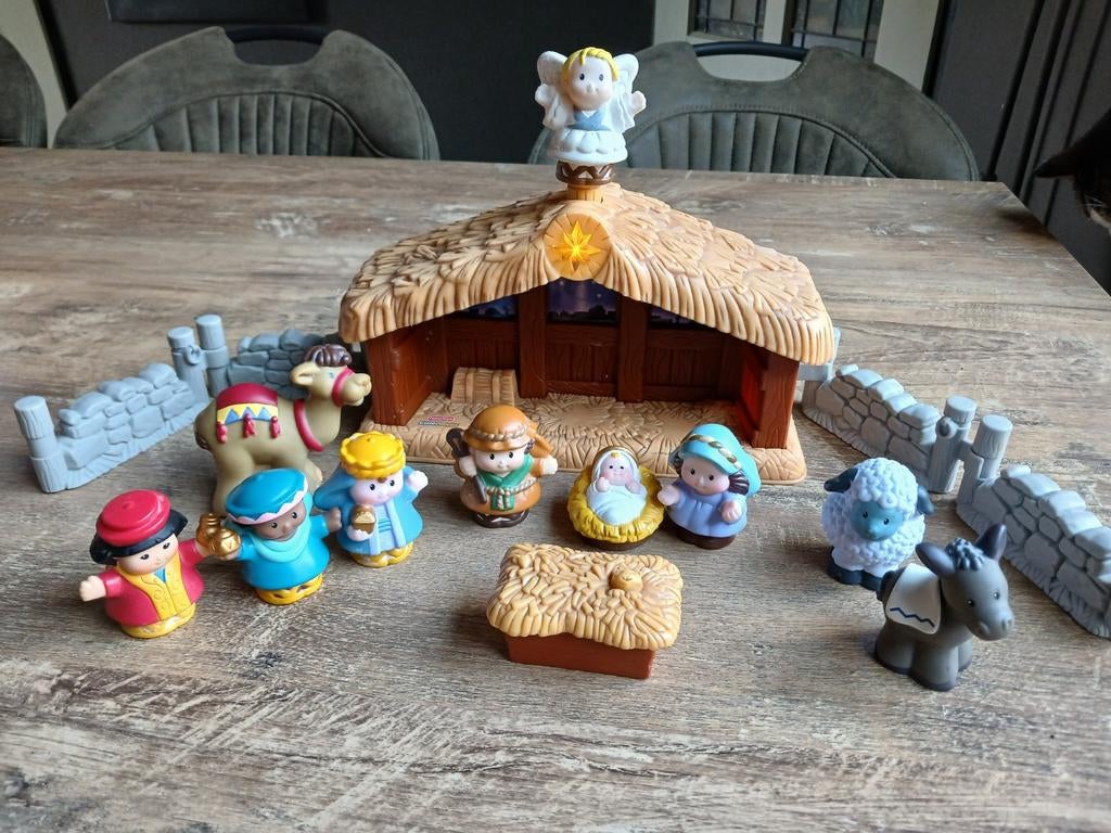 Fisher-Price Little People Kerststal met figuren, Ophalen of Verzenden, Gebruikt, Speelset