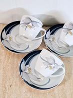 3 x arzberg Blauwe Orchidee  kop en schotels, Ophalen of Verzenden