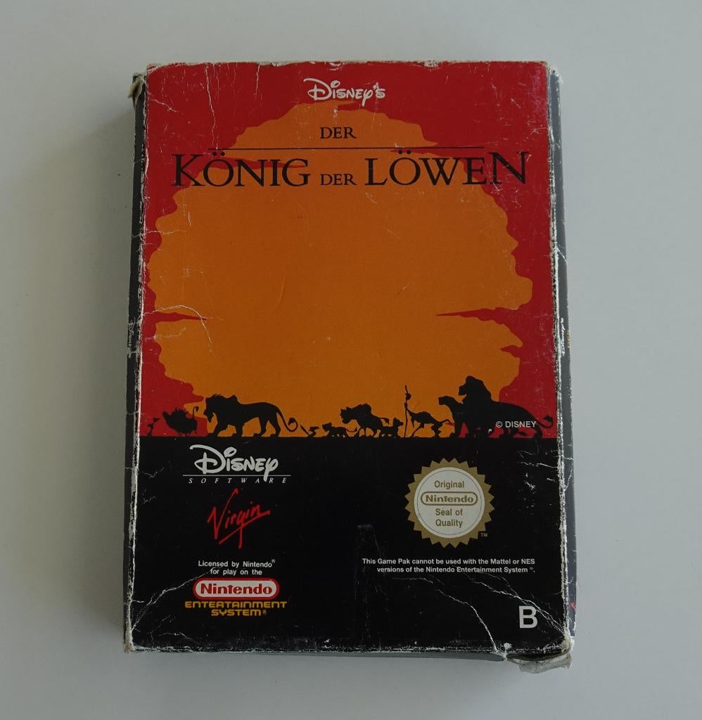 Leeg Doosje van The Lion King voor Nintendo NES, Spelcomputers en Games, Games | Nintendo NES, 1 speler, Zo goed als nieuw, Vanaf 3 jaar