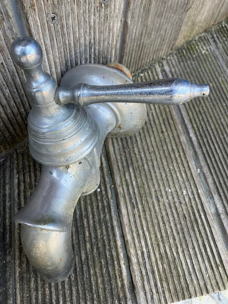 Vintage RVS kraan - Decoratief of voor restauratie, Ophalen of Verzenden, Gebruikt