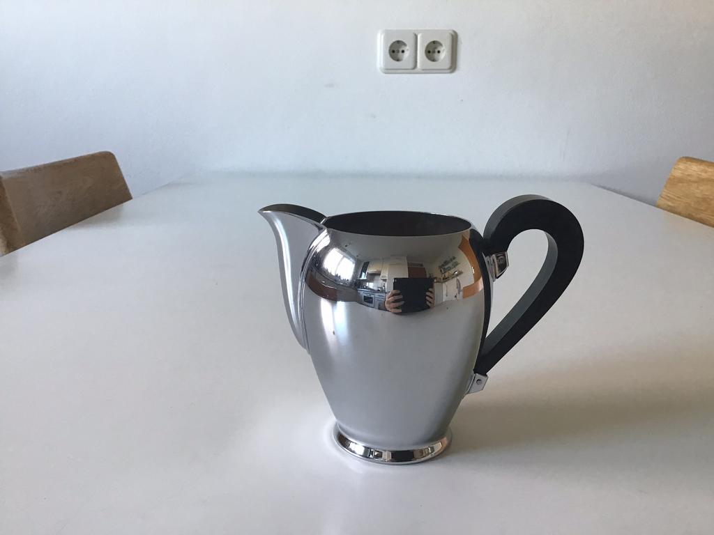 Vintage Alfra Alessi Bombé melkkannetje, Overige materialen, Gebruikt, Overige typen, Ophalen of Verzenden