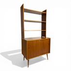 Vintage boekenkast, Met deur(en), Mid-century - Scandinavisch design - Vintage, Teakhout, ?