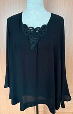 Zwarte blouse maat 44/46[Dm], Ophalen of Verzenden, Zo goed als nieuw, Maat 42/44 (L), Zwart