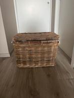Grote rieten mand met deksel - 55x39x40 cm, Ophalen, Gebruikt, Mand, Riet