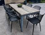Royale tuintafel 8 persoons douglas blad en aluminium frame, Ophalen, Gebruikt, Eettafel, Aluminium