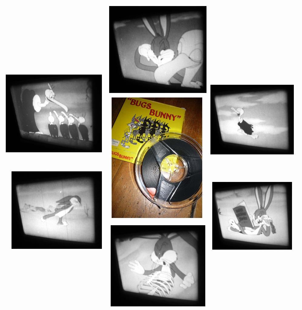 8mm film Bugs Bunny - Gets the Bold- 60m - zw/w silent -, Ophalen of Verzenden, 8mm film