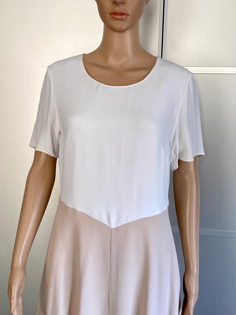 i479 Stroke maat 38=M jurk jurkje beige/wit, Kleding | Dames, Jurken, Maat 38/40 (M), Beige, Ophalen of Verzenden, Zo goed als nieuw