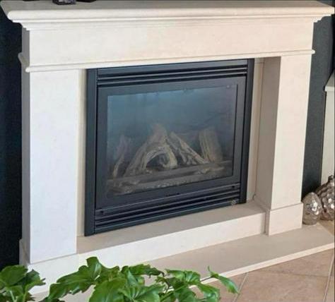 Elegante zandstenen schouw, Ophalen of Verzenden, Gebruikt