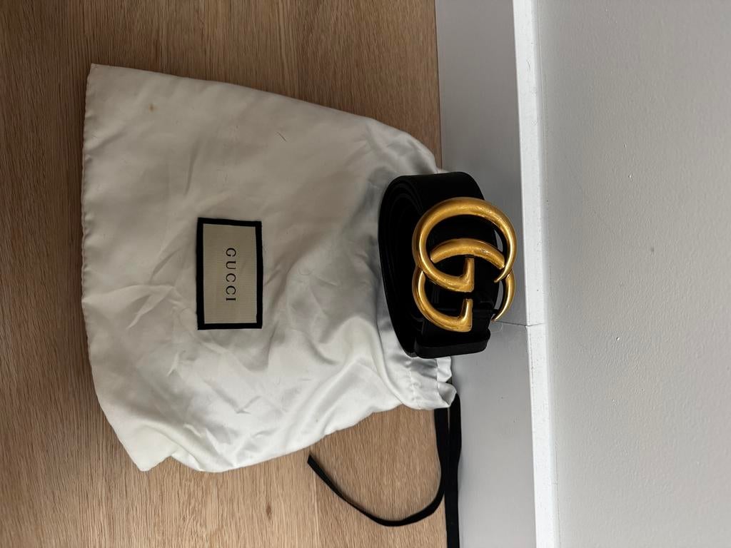 Gucci riem 85 | 34, Ophalen of Verzenden, Zo goed als nieuw, Zwart, 80 tot 90 cm