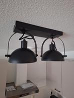 Zwarte metal 2 spot lamp, Ophalen, Metaal of Aluminium