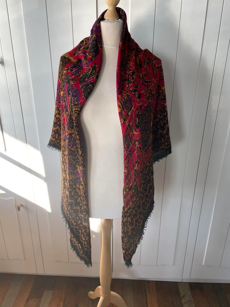 Wollen sjaal, Kleding | Dames, Mutsen, Sjaals en Handschoenen, Ophalen of Verzenden, Gedragen, Maat 42/44 (L), Sjaal
