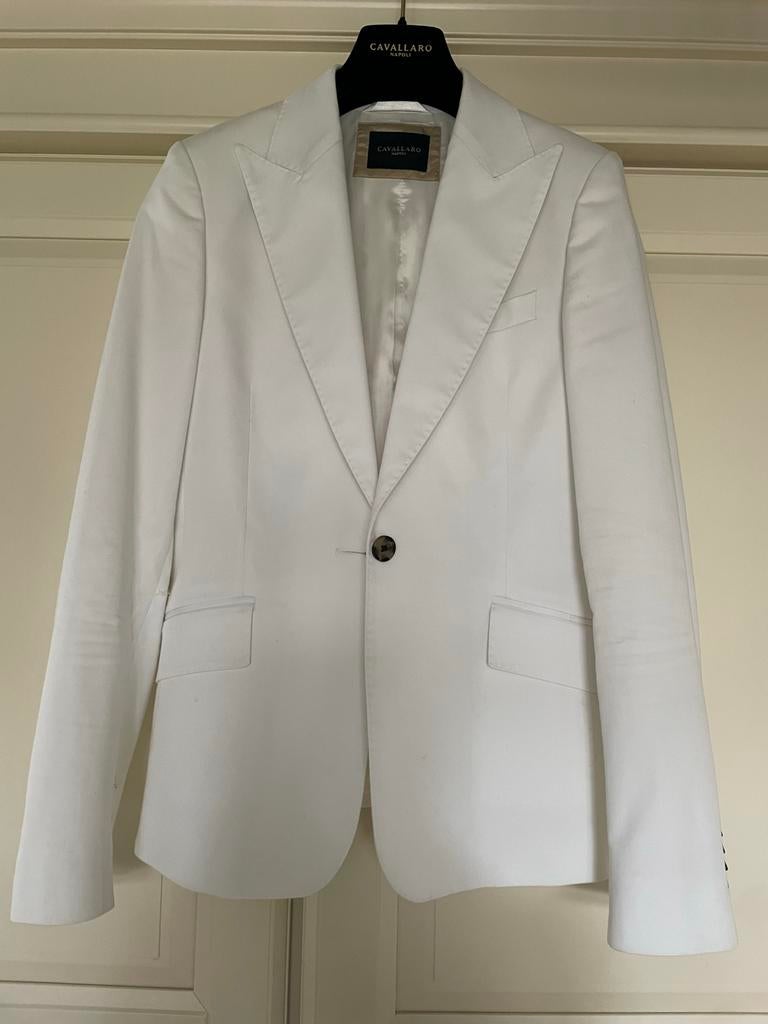 Witte Cavallaro blazer maat 38, Maat 38/40 (M), Wit, Ophalen of Verzenden, Zo goed als nieuw