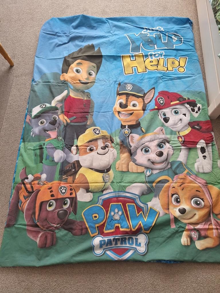 Dekbedhoes Paw Patrol, Ophalen, Jongetje of Meisje, Wit, Dekbedovertrek