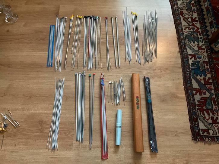 Groot lot brei- en haaknaalden + koker - Alles in één koop!, Hobby en Vrije tijd, Breien en Haken, Gebruikt, Breien of Haken, Naald
