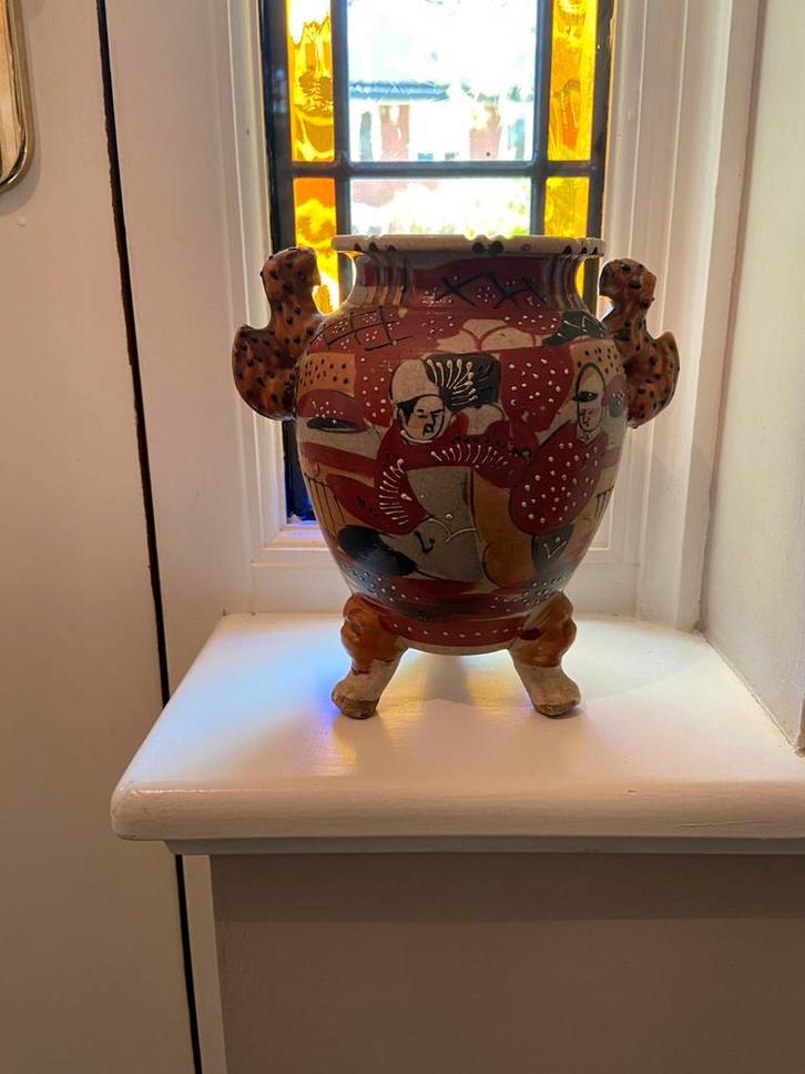 Satsuma antieke vaas 17/10cm, Antiek en Kunst, Antiek | Vazen, Ophalen of Verzenden