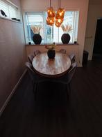 Ovale houten eettafel 240 x 110 cm, Huis en Inrichting, Tafels | Eettafels, Ophalen, 100 tot 150 cm, 200 cm of meer, Zo goed als nieuw