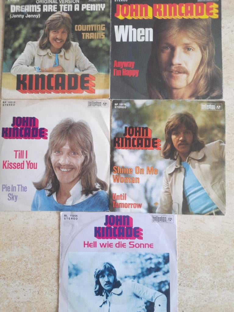 5x vinyl singels van John Kincade, Ophalen of Verzenden, Zo goed als nieuw, Overige formaten