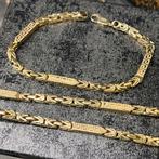 14 karaat gouden koningsketting met armband versace, Sieraden, Tassen en Uiterlijk, Kettingen, Ophalen of Verzenden, Zo goed als nieuw