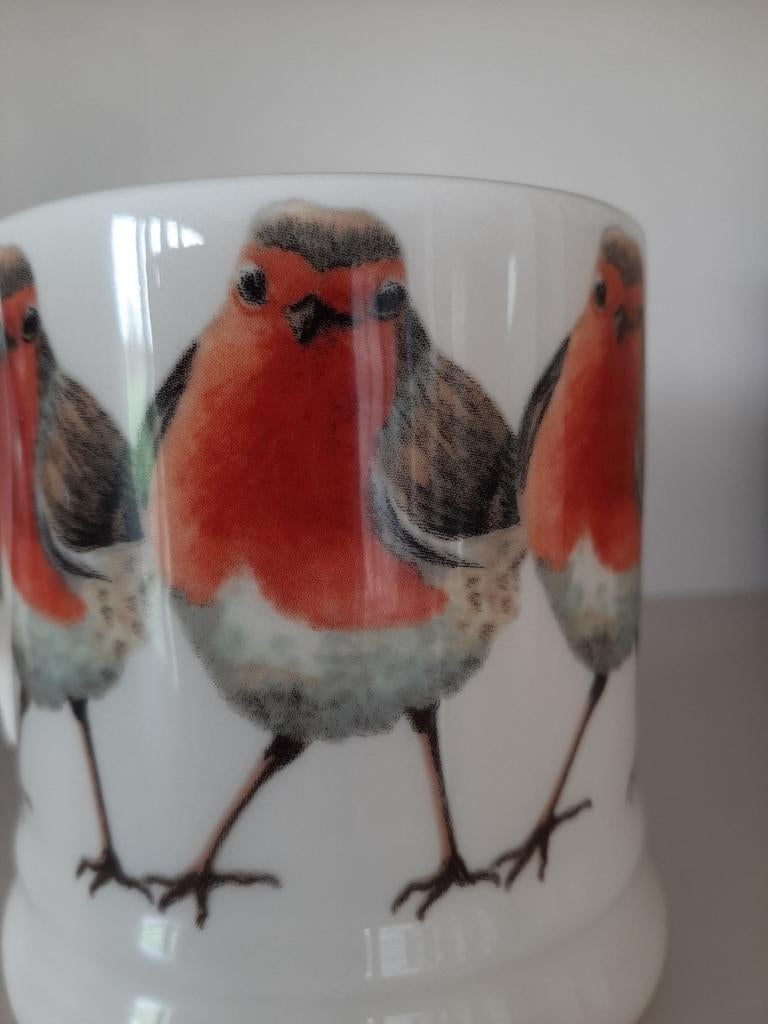 Emma Bridgewater 1/2 pint mug Robin, Verzenden, Nieuw, Overige stijlen, Kop(pen) en/of Schotel(s)